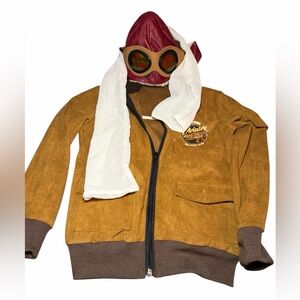 Amelia Earhart Costume Size Small. Includes Jacket, Hat, Glasses & Scarf.